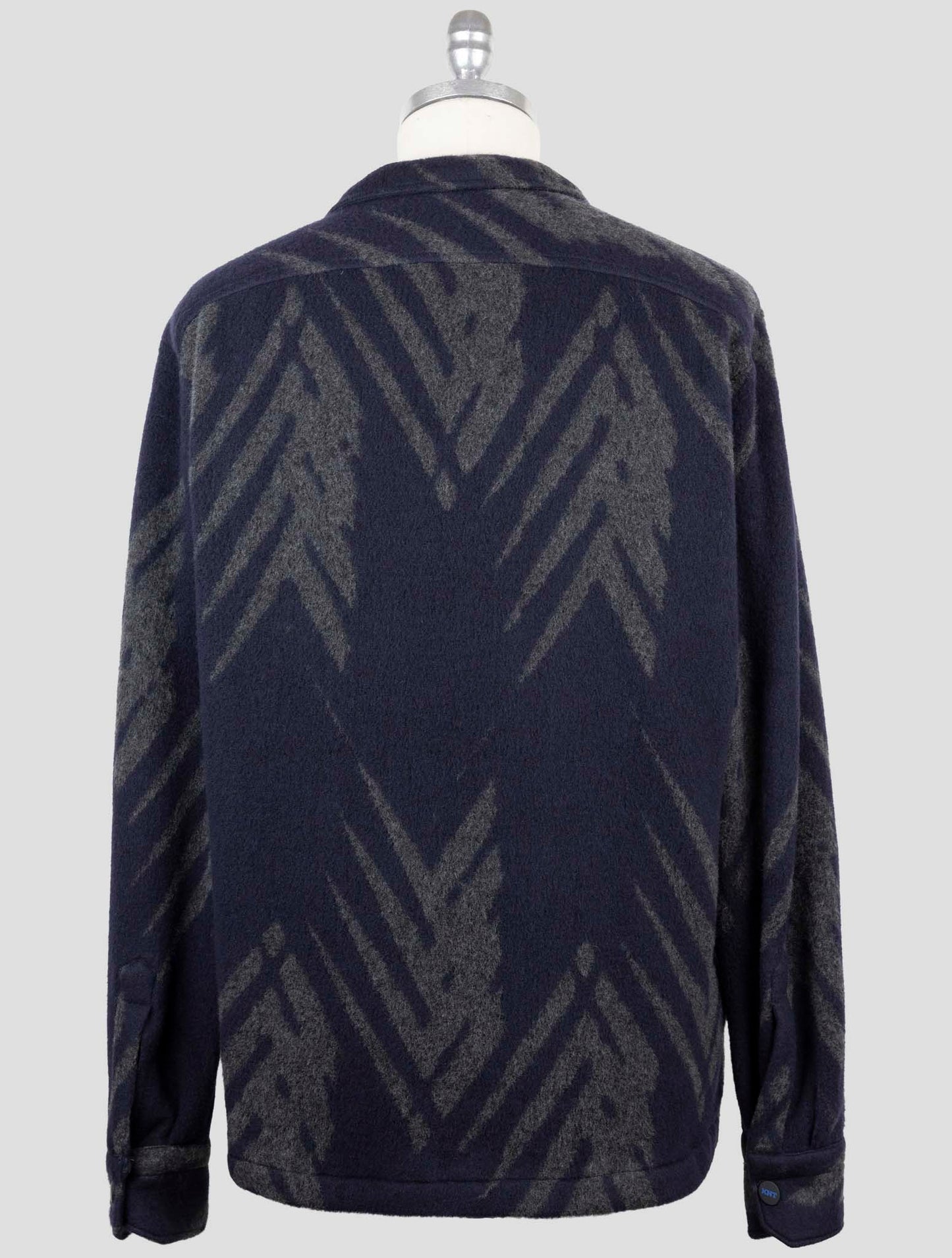 Kiton Knt Blue Gray Cashmere Pa Coat