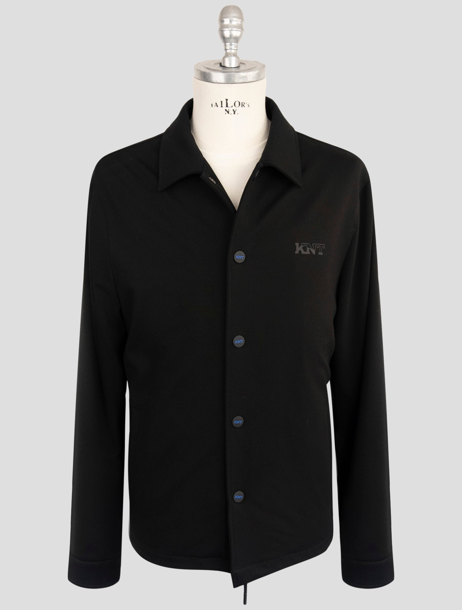 Kiton Knt Black Viscose Pa Ea Coat