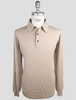 Kiton Beige Cashmere Silk Sweater Polo