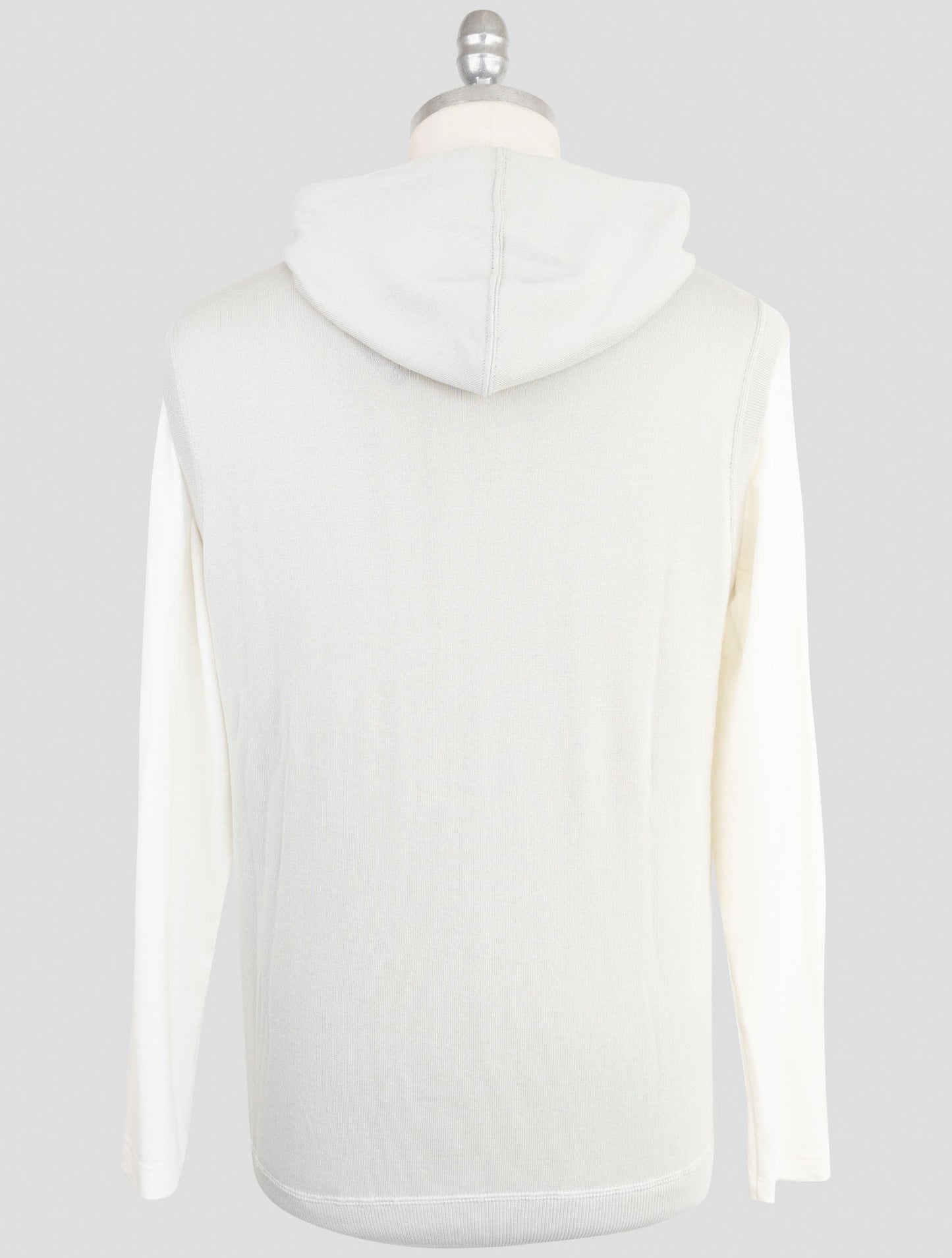 Kiton Gray Cotton Sweater Hoodie