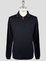 Kiton Blue Wool Sweater Polo