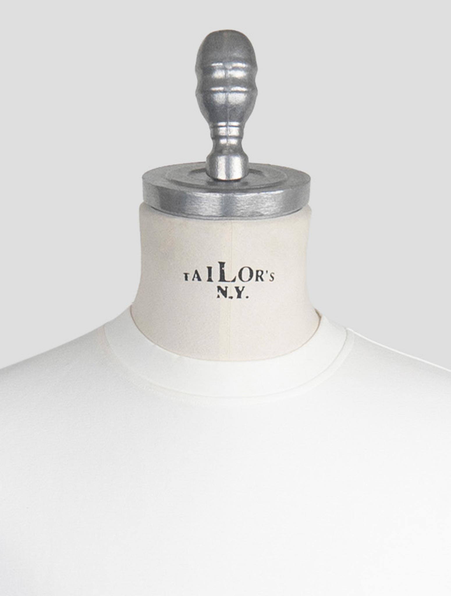 Kiton White Cotton Ea Sweater Crewneck