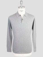 Kiton Gray Cotton Sweater Polo