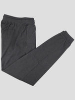 Kiton Dark Gray Cotton Jogging Pants