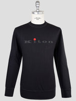 Kiton Black Cotton Ea Sweater Crewneck