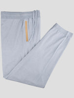 Kiton Light blue Silk Cotton Jogging Pants