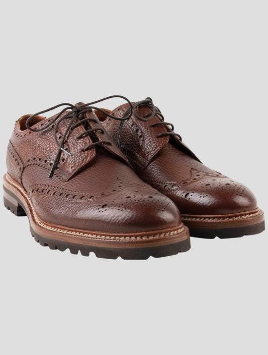 Kiton Brown Leather Dress Shoes