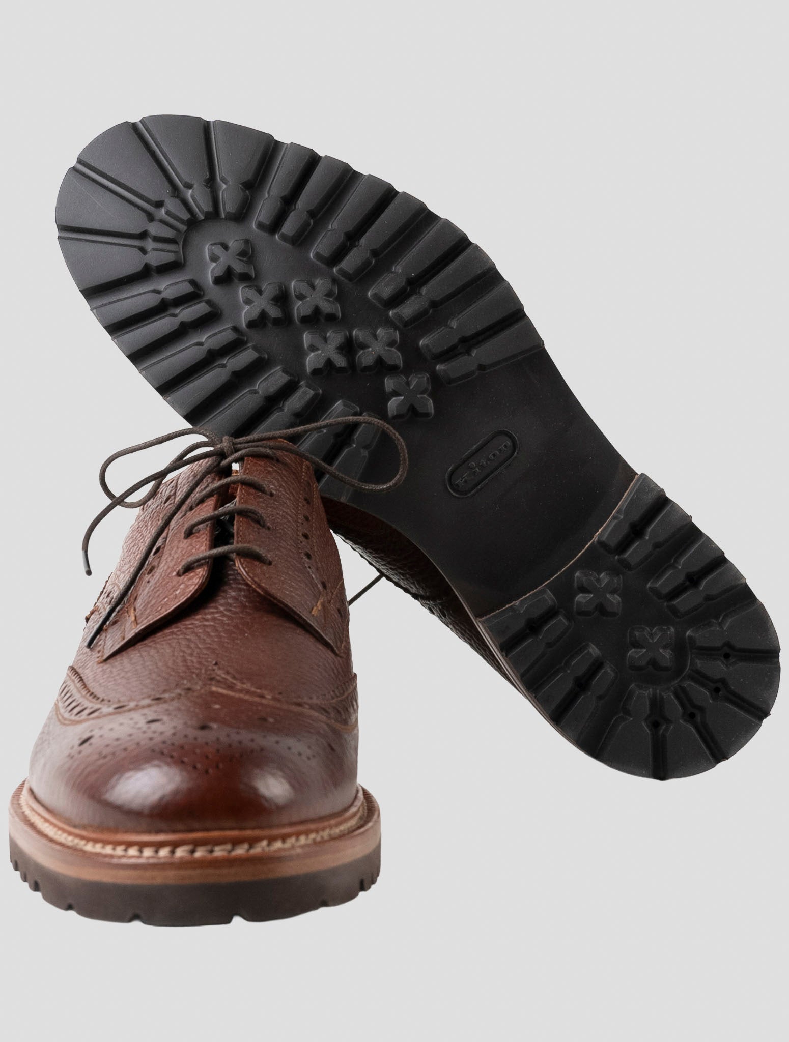 Kiton Brown Leather Dress Shoes