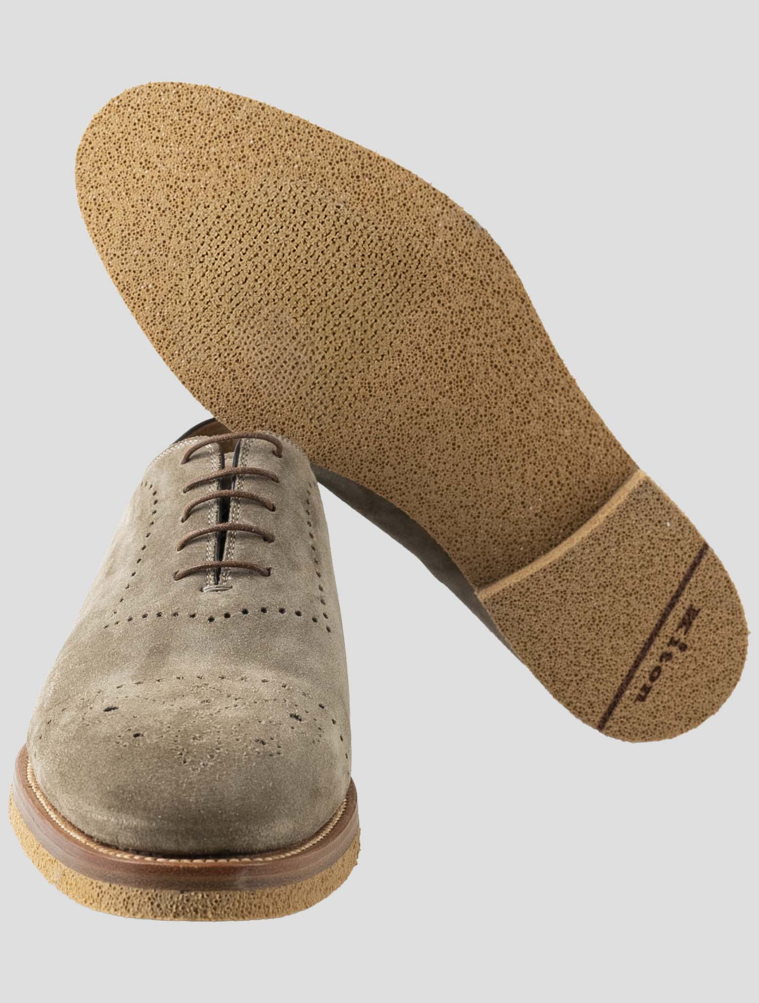 Kiton Brown Leather Suede Dress Shoes