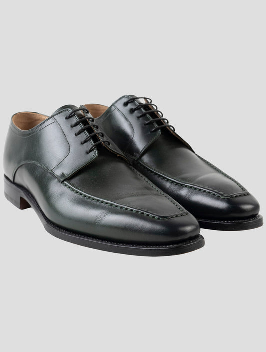 Kiton Green Leather Dress Shoes