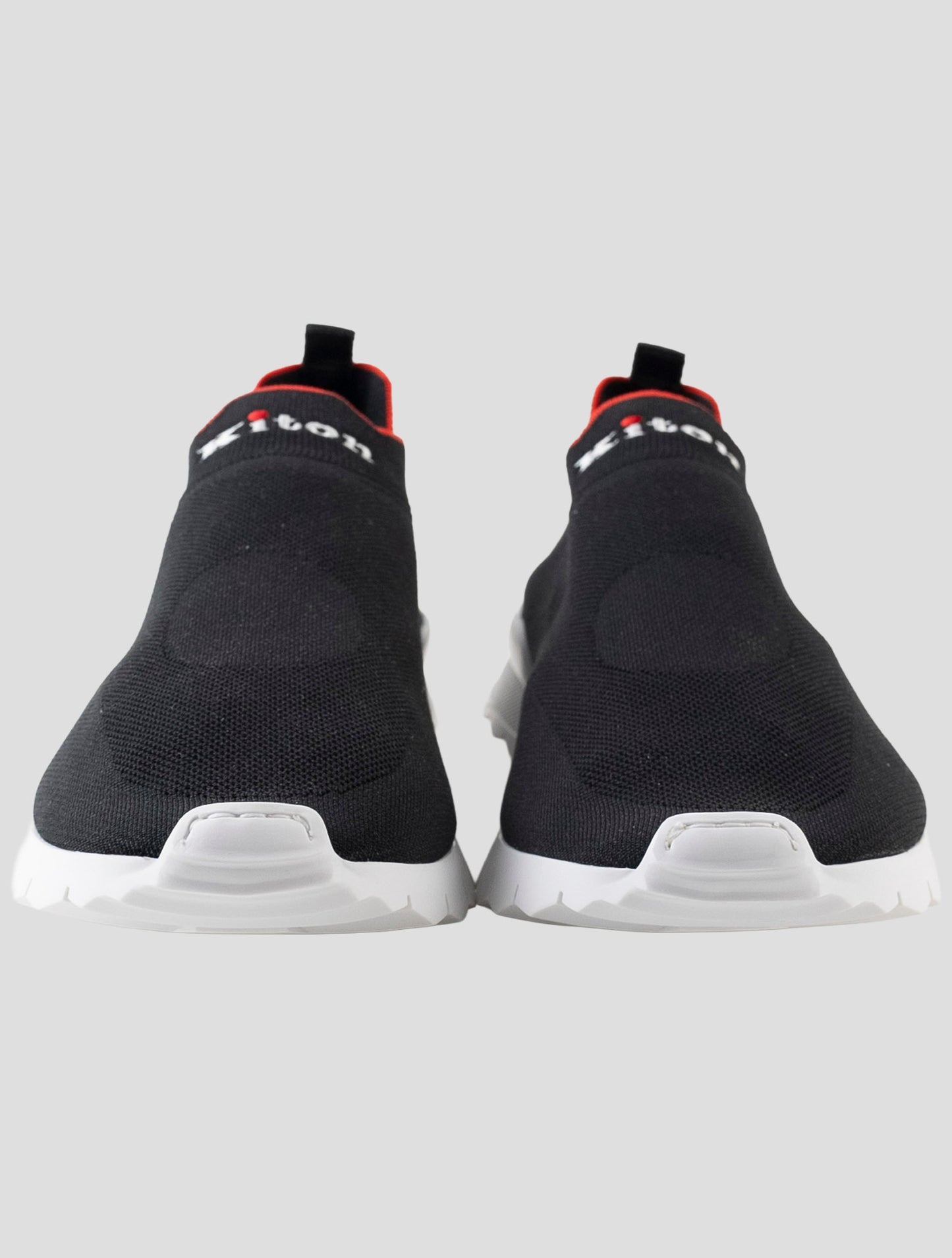 Kiton Black Cotton Ea Sneakers