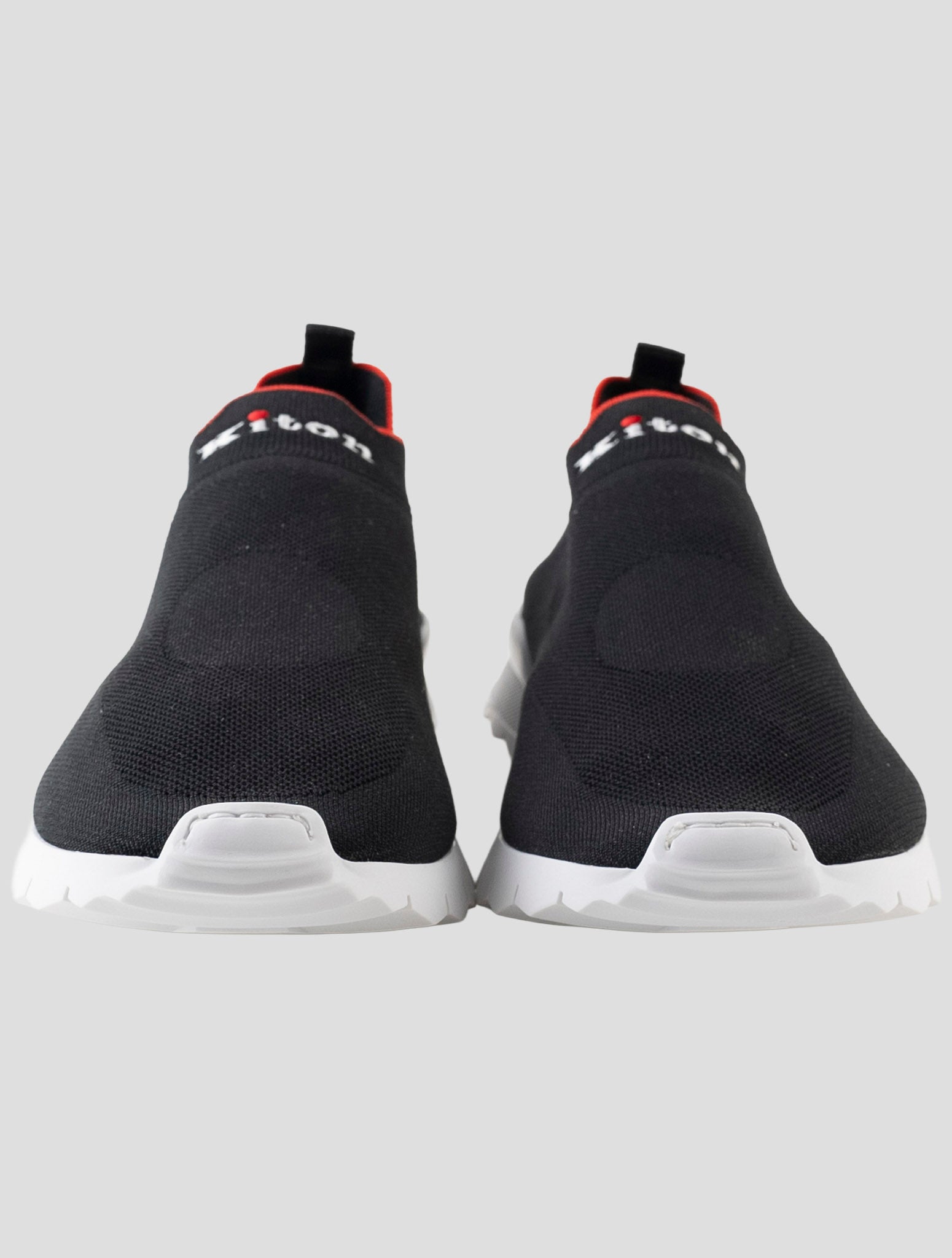 Kiton Black Cotton Ea Sneakers