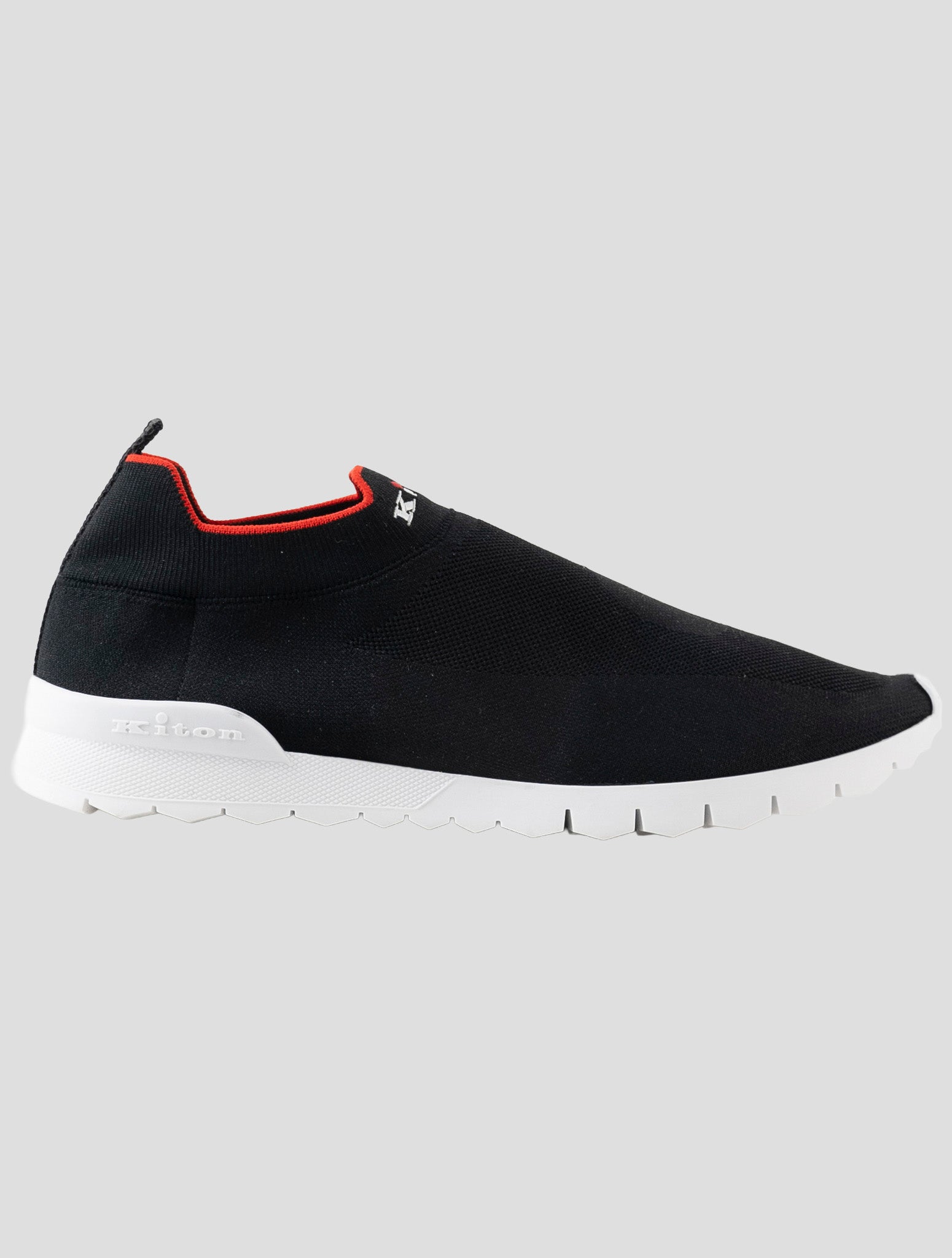 Kiton Black Cotton Ea Sneakers