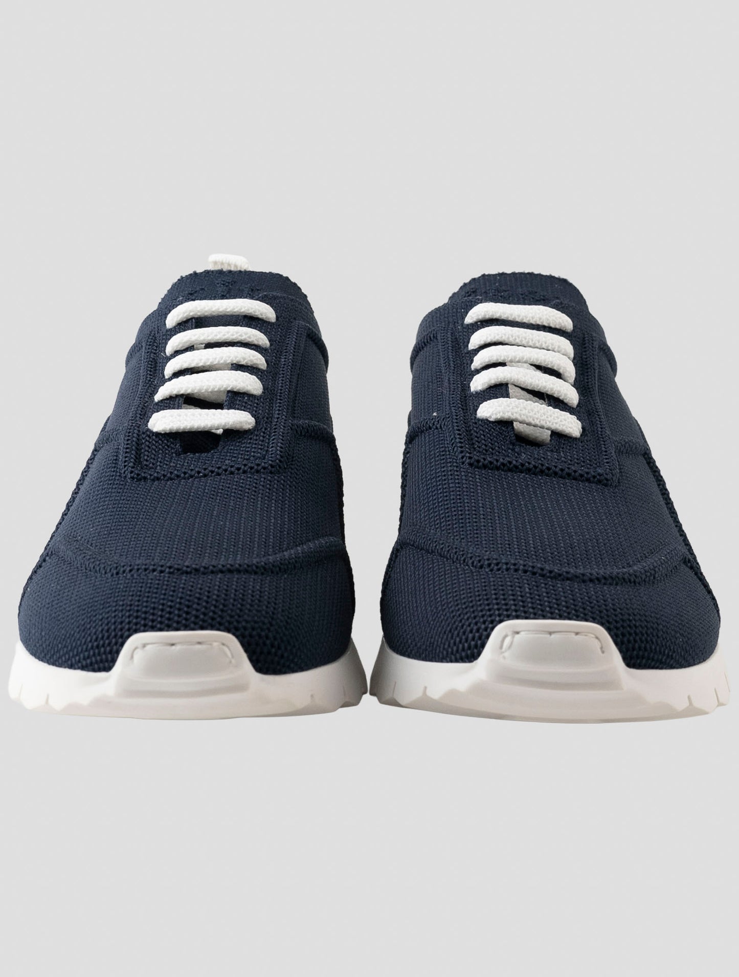 Kiton Blue Cotton Ea Sneakers
