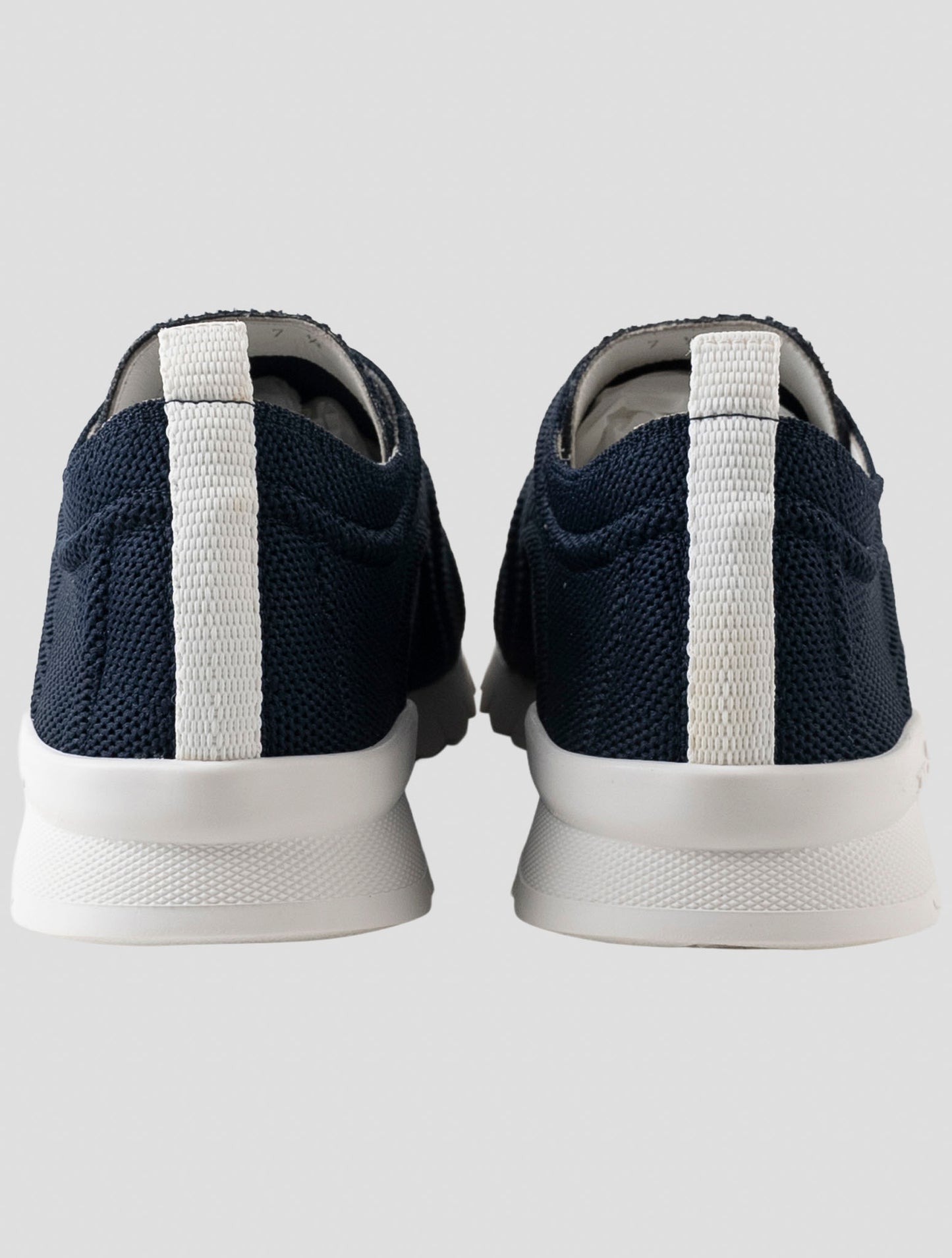 Kiton Blue Cotton Ea Sneakers
