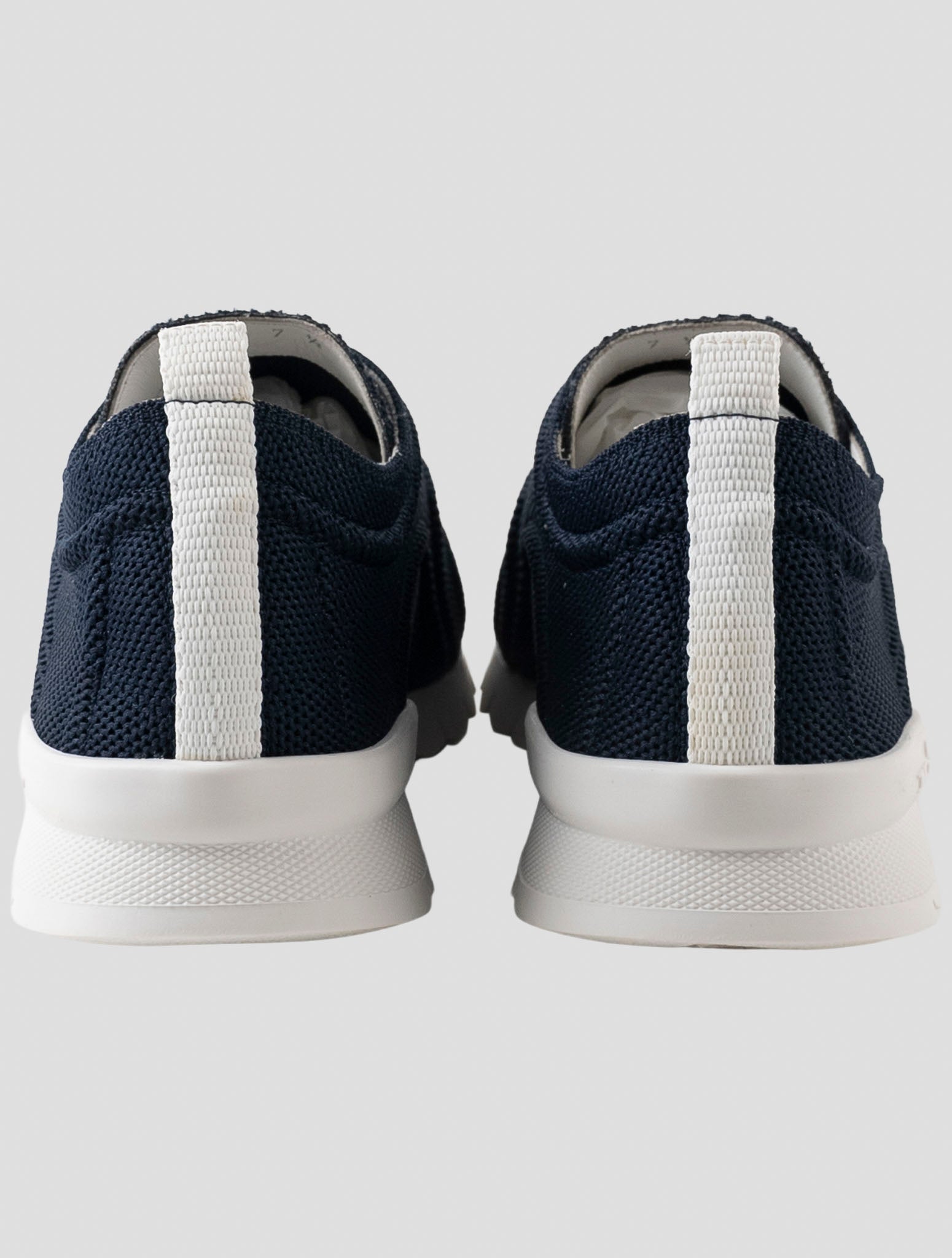 Kiton Blue Cotton Ea Sneakers