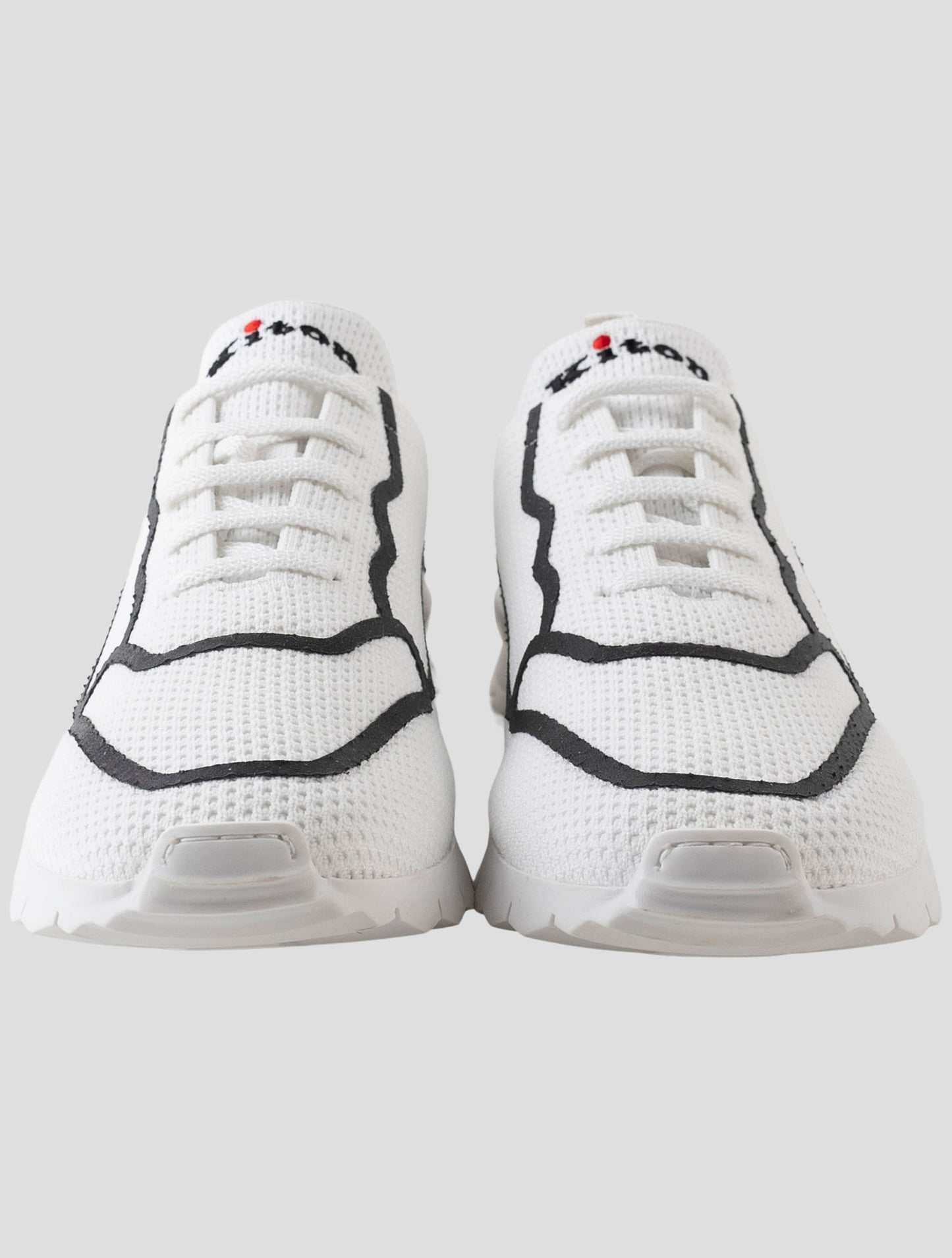 Kiton White Cotton Ea Sneakers