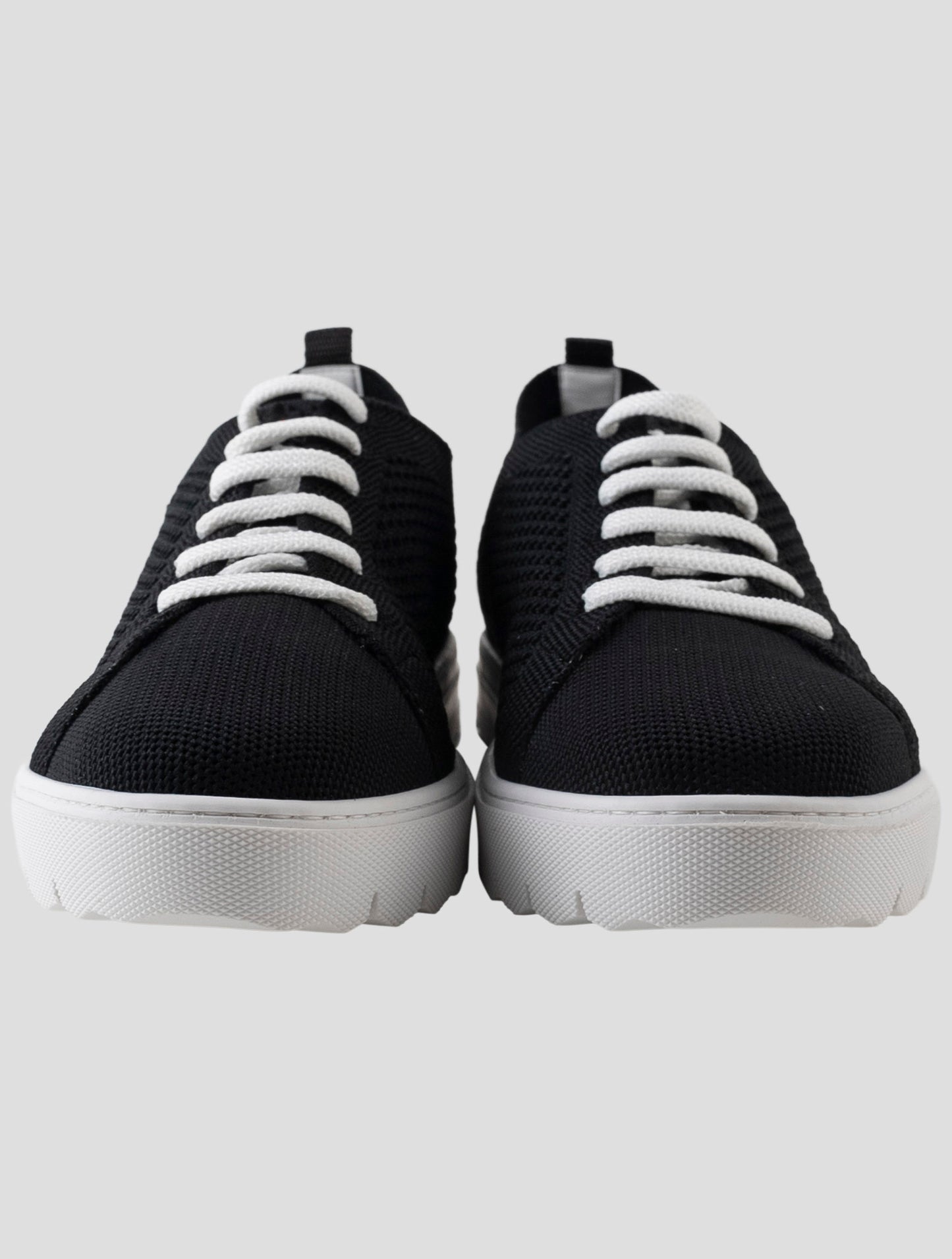 Kiton Black Cotton Ea Sneakers