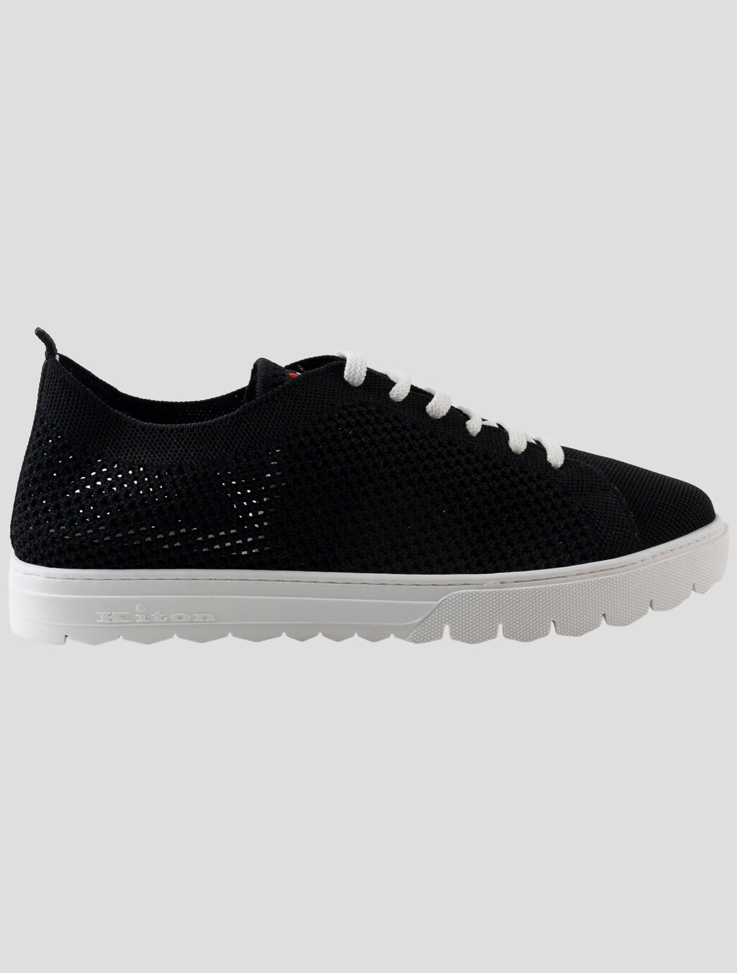 Kiton Black Cotton Ea Sneakers