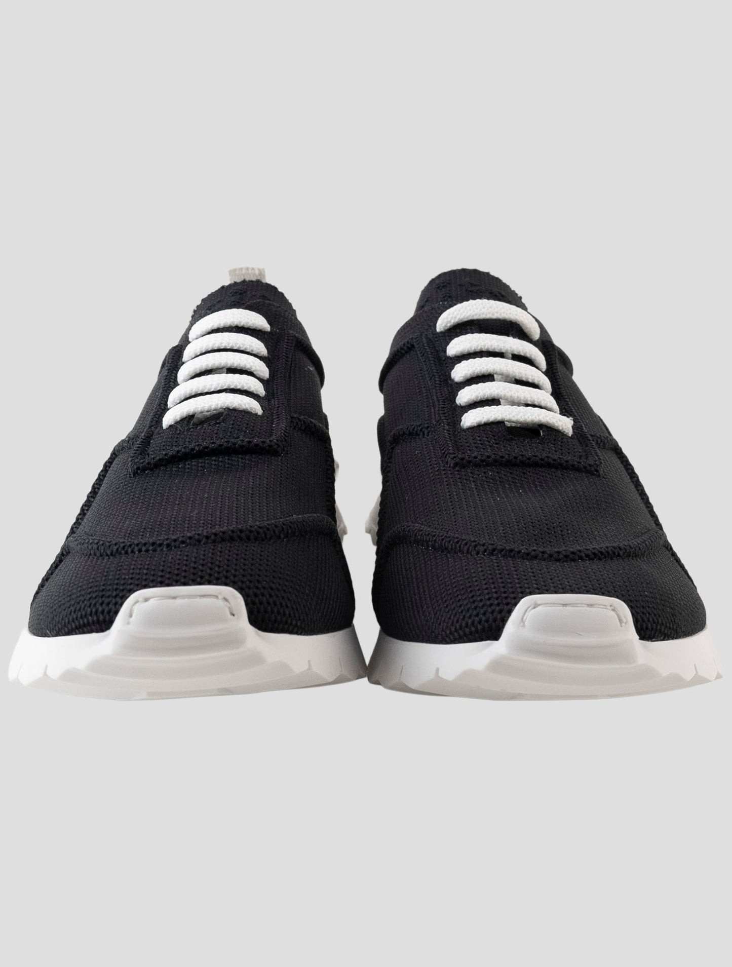 Kiton Black Cotton Ea Sneakers