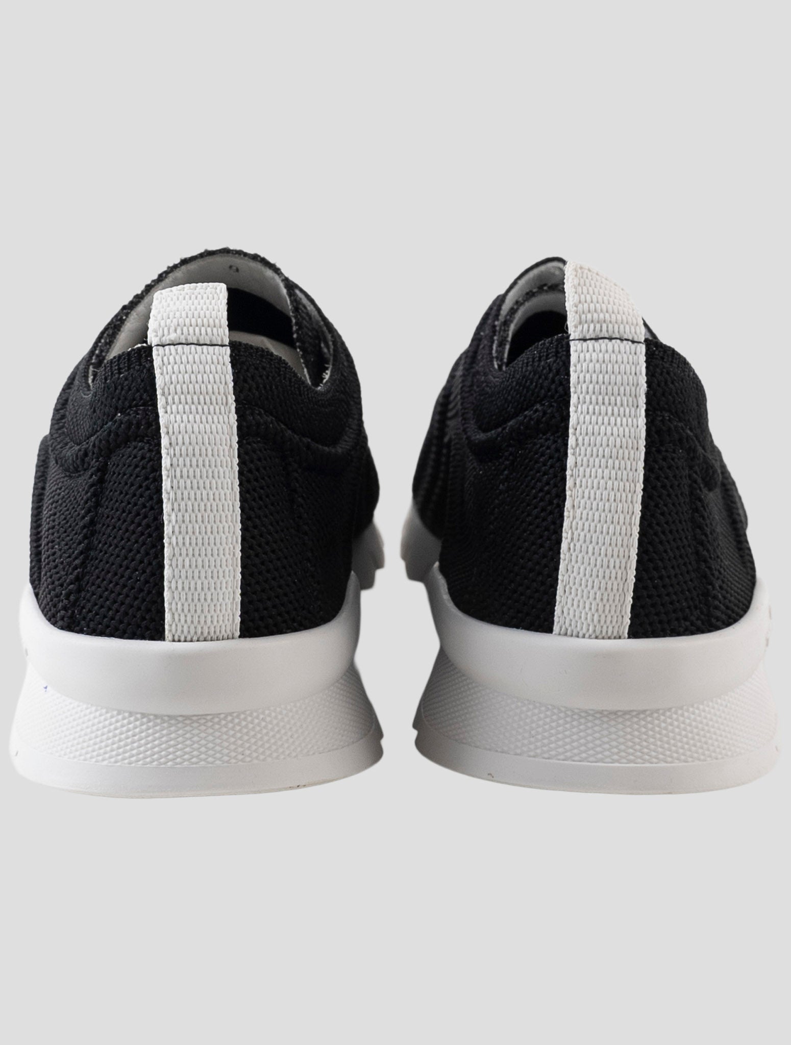 Kiton Black Cotton Ea Sneakers