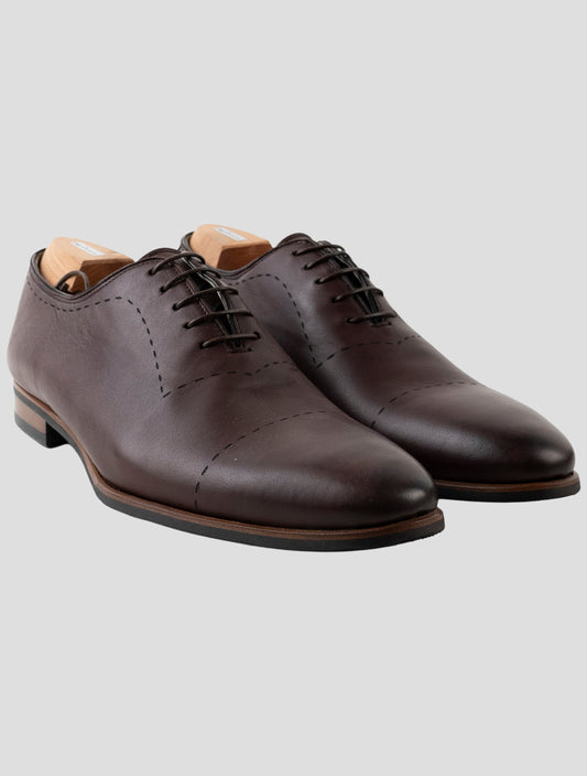 Kiton Brown Leather Dress Shoes