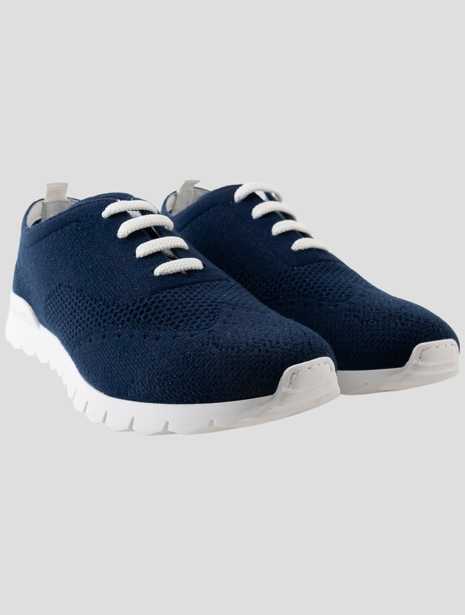 Kiton Blue Cashmere Sneakers
