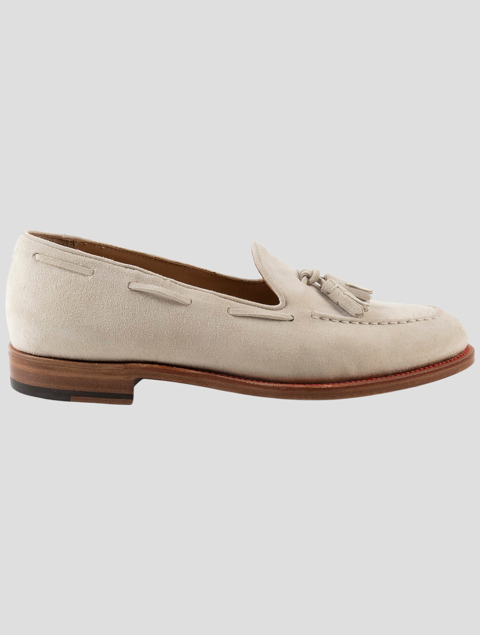 Kiton Beige Leather Suede Loafers