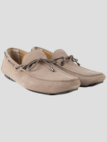 Kiton Beige Leather Suede Loafers