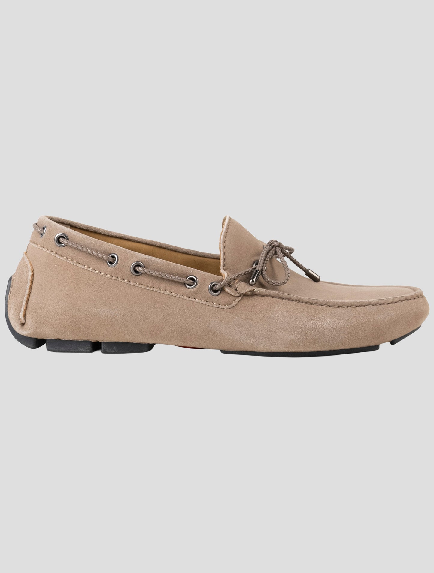 Kiton Beige Leather Suede Loafers