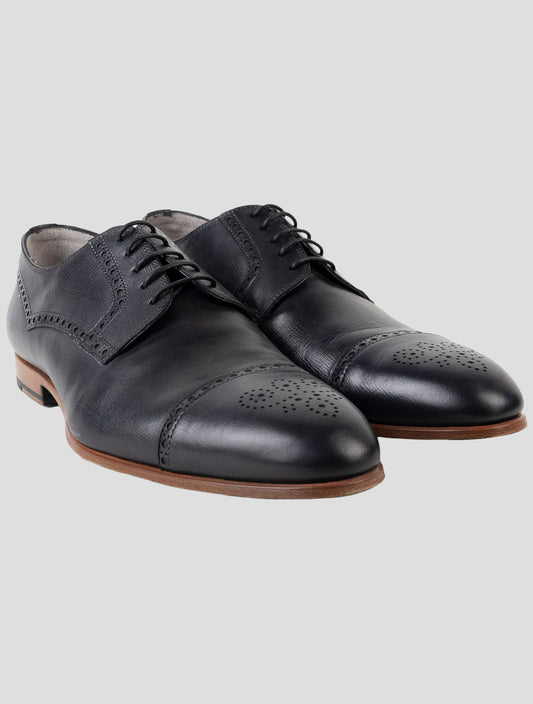 Kiton Blue Leather Dress Shoes