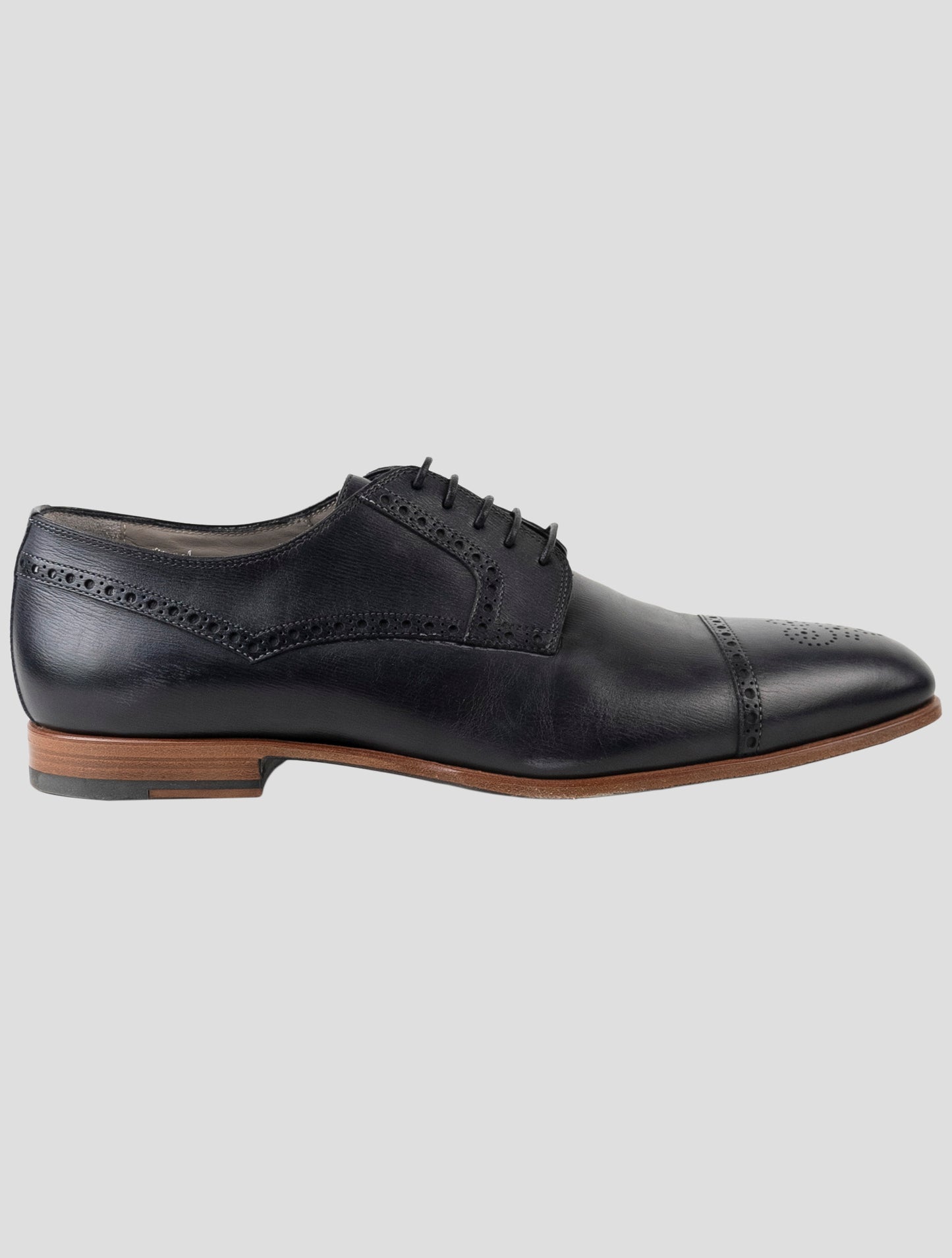 Kiton Blue Leather Dress Shoes