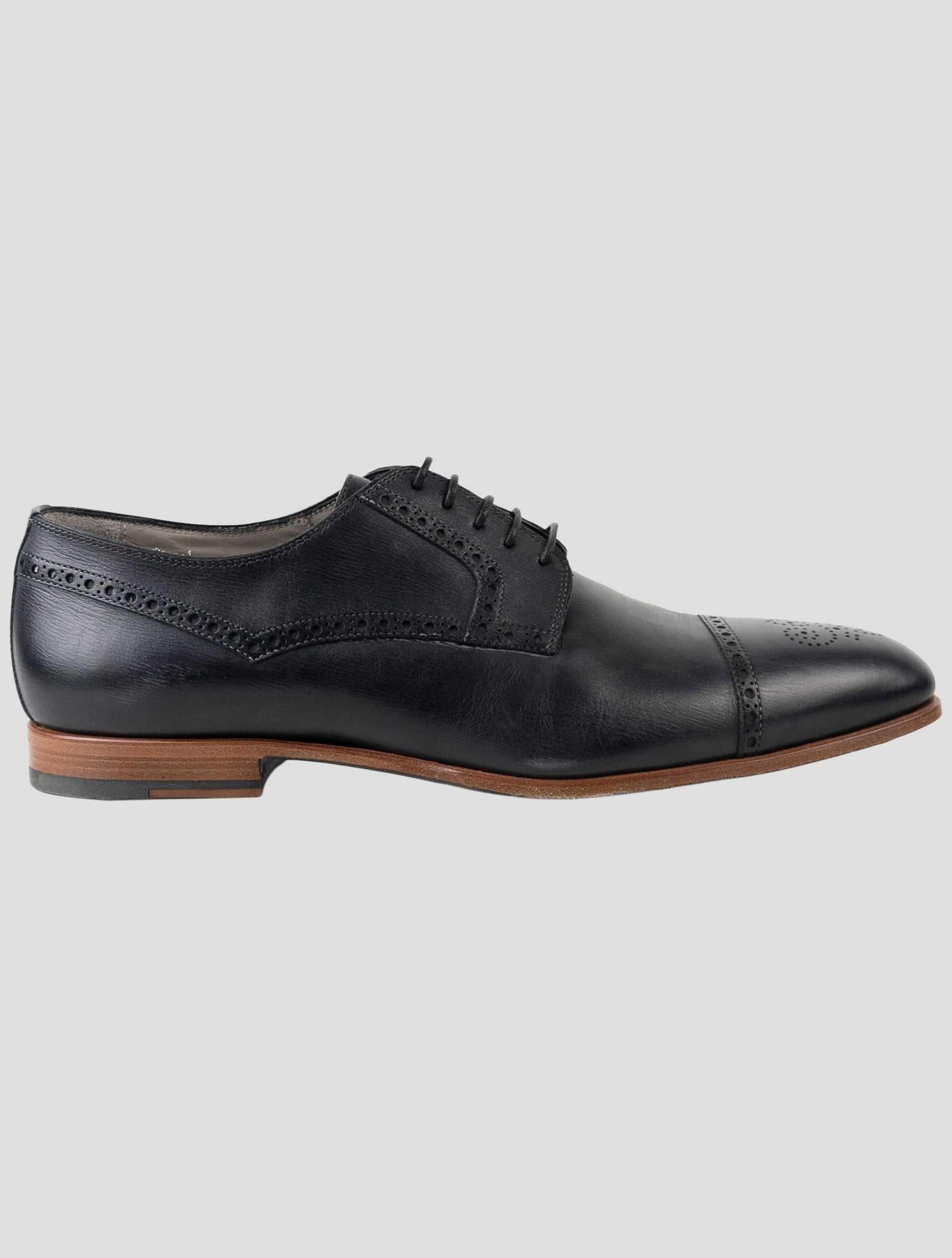Kiton Blue Leather Dress Shoes