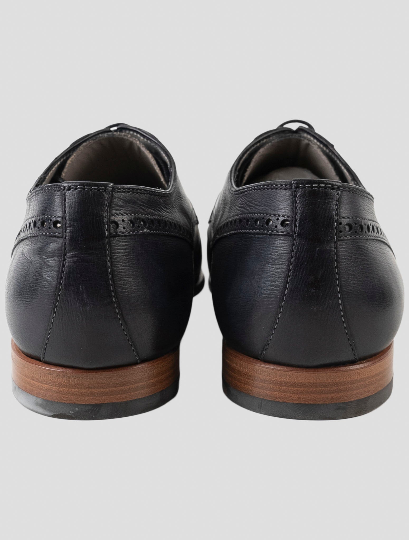 Kiton Blue Leather Dress Shoes