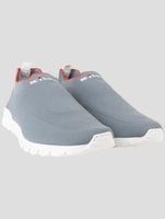 Kiton Gray Cotton Ea Sneakers