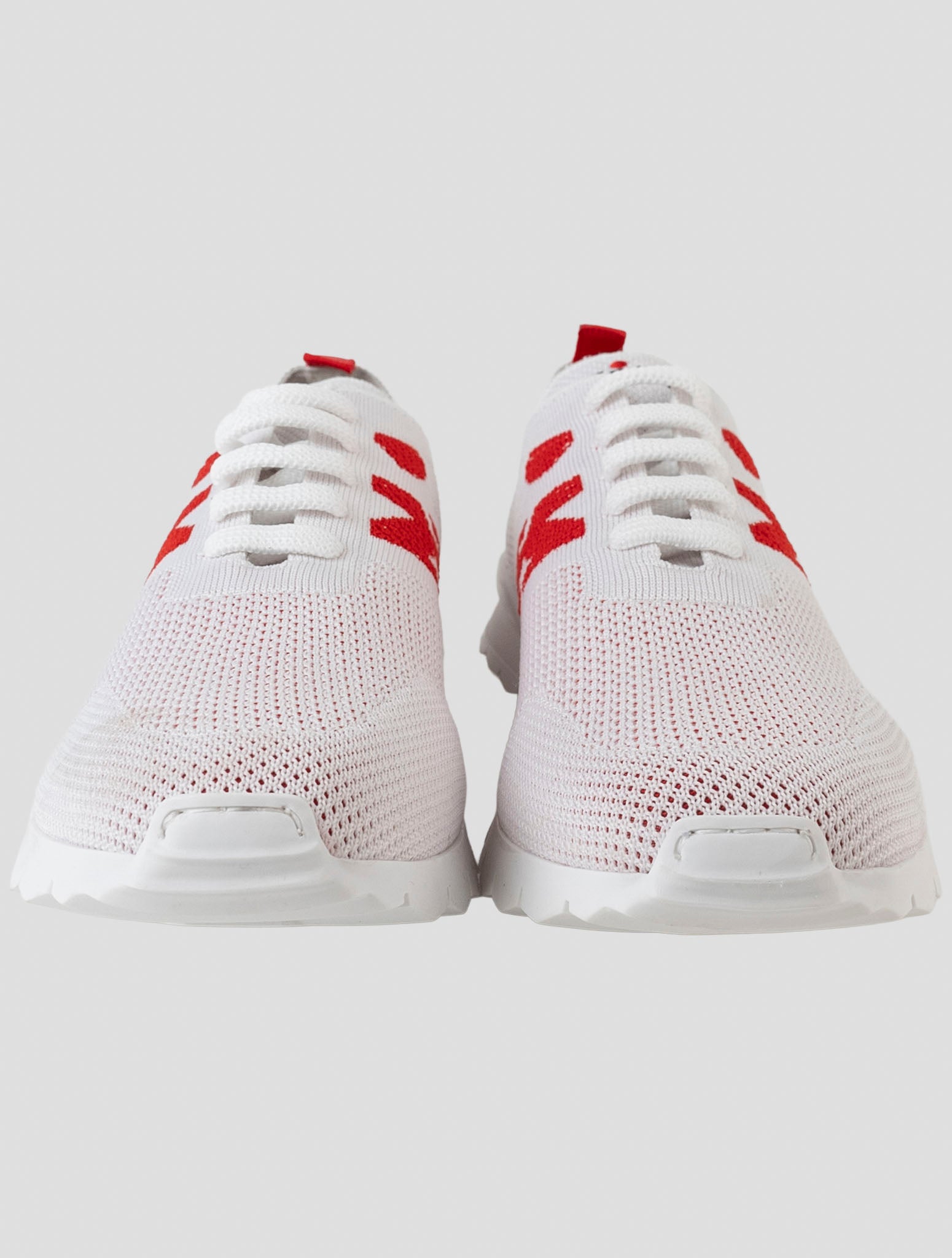 Kiton White Cotton Ea Sneakers