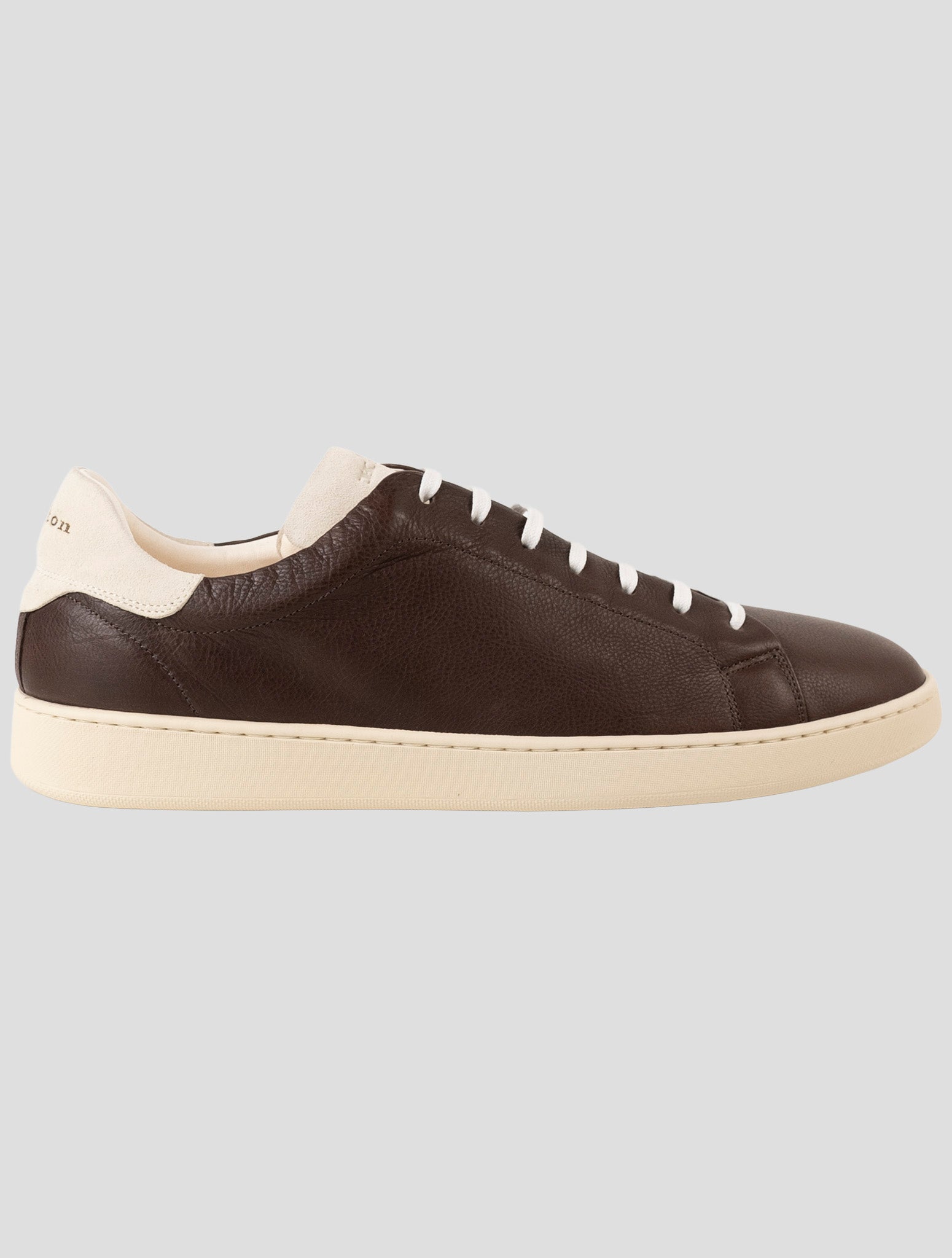 Kiton Brown Leather  Sneakers