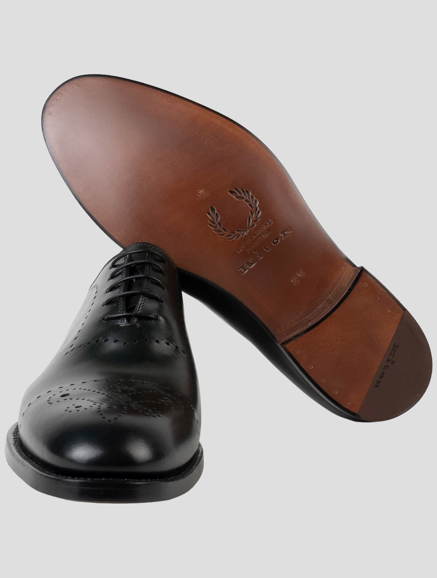 Kiton Green Leather Dress Shoes