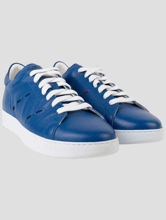 Kiton Blue Leather Sneakers