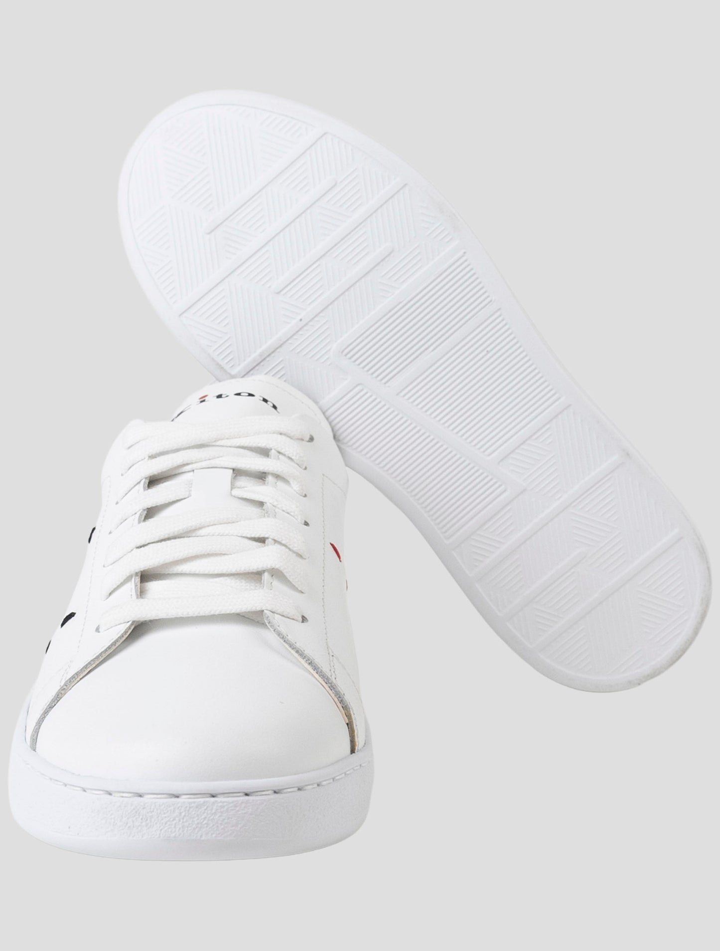 Kiton White Leather Sneakers