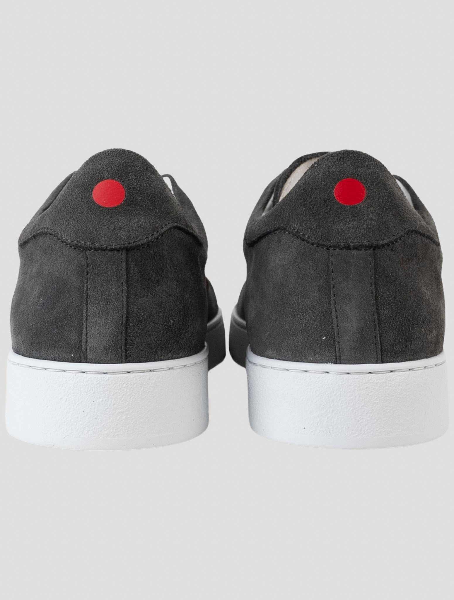 Kiton Gray Leather Suede Sneakers