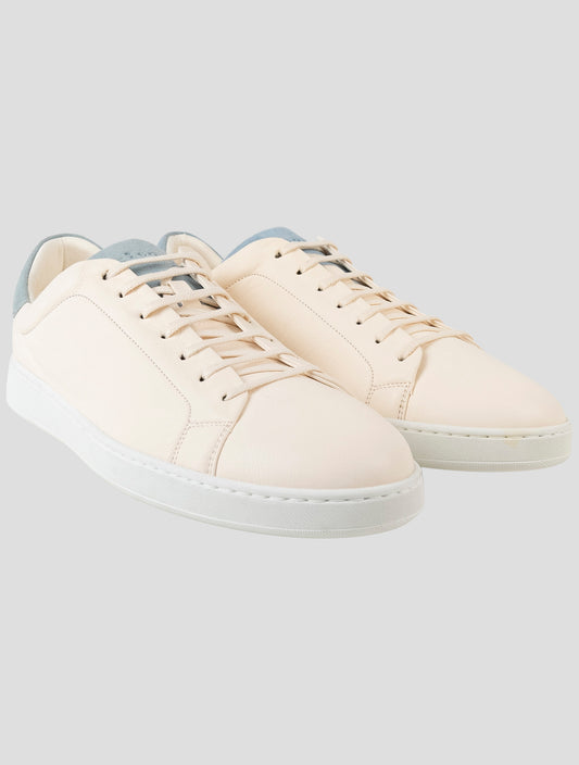 Kiton Beige Leather Sneakers