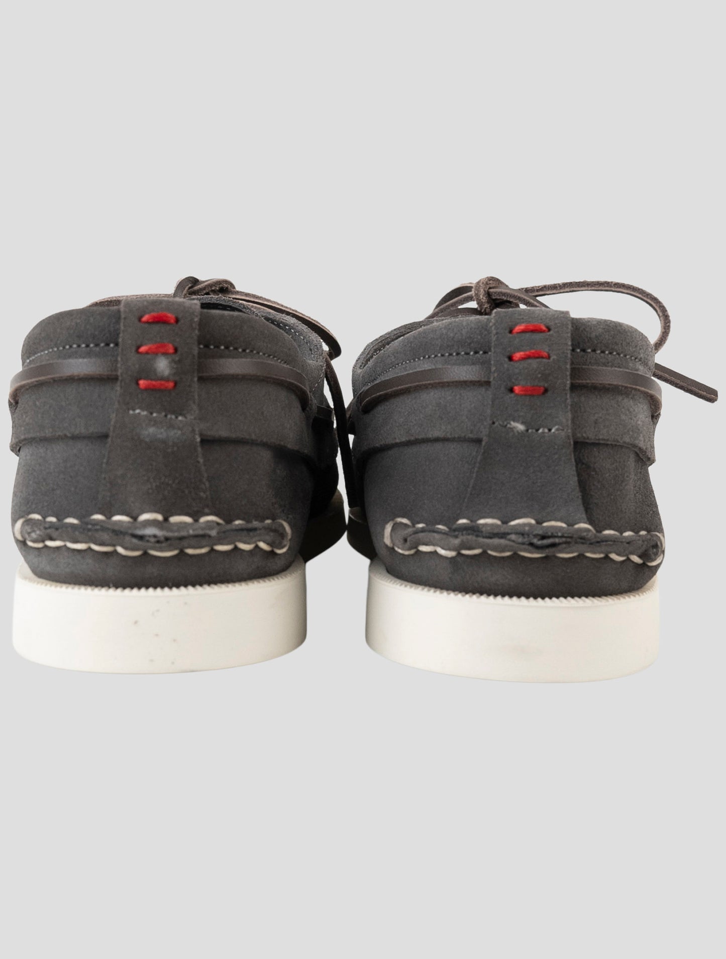 Kiton Gray Leather Suede Loafers