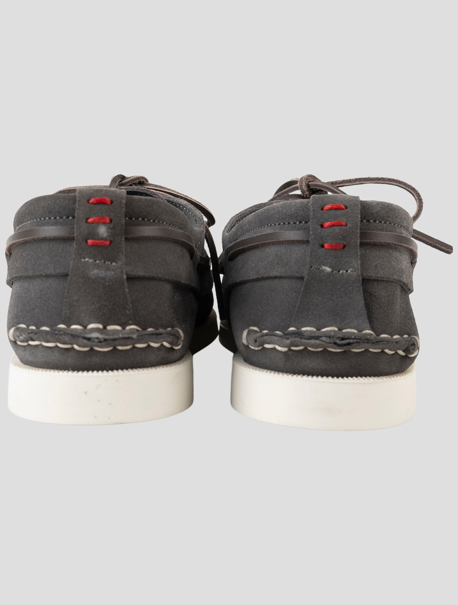 Kiton Gray Leather Suede Loafers