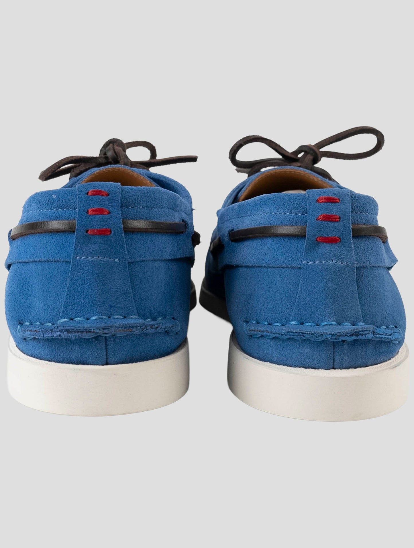 Kiton Blue Leather Suede Loafers