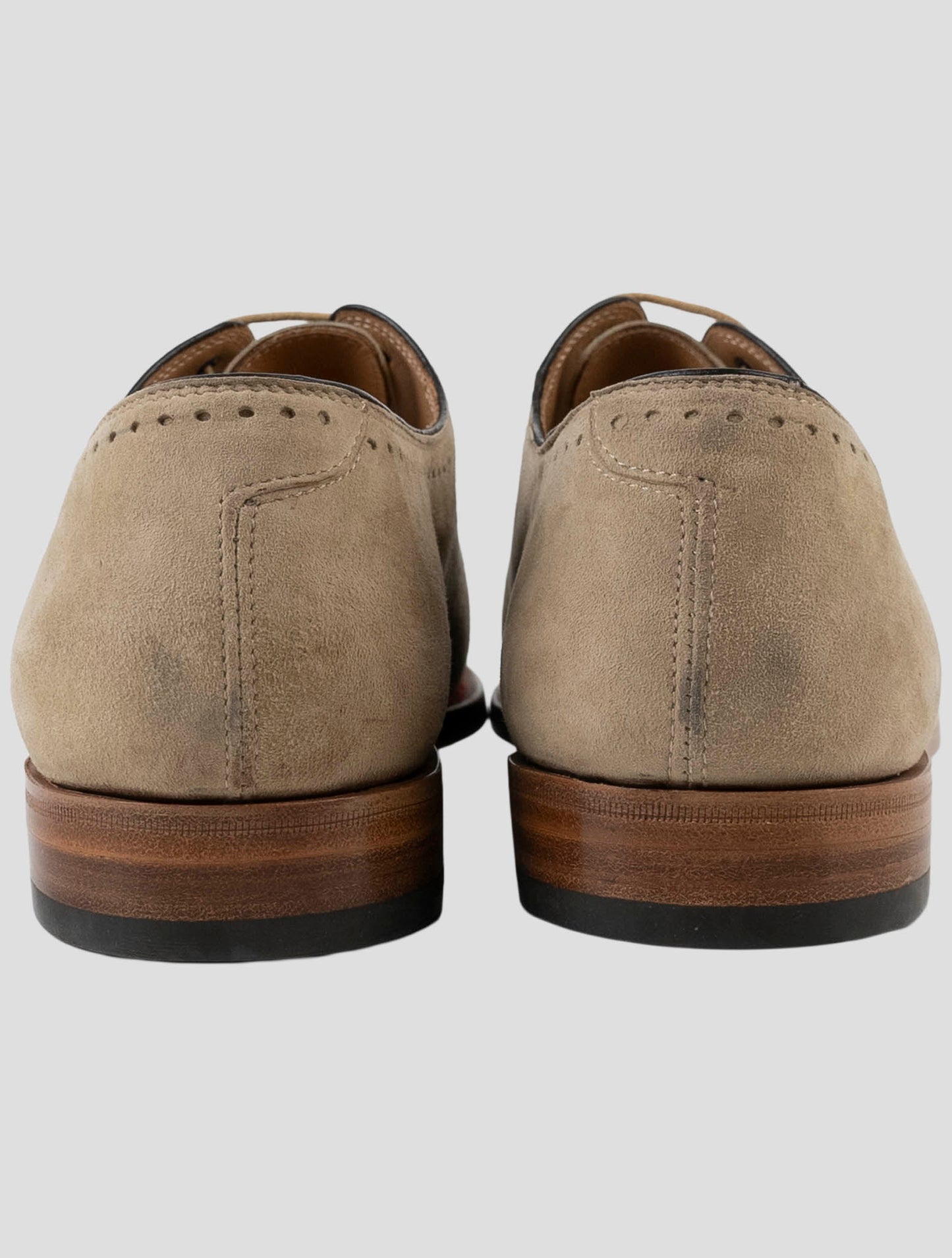 Kiton Blue Leather Suede Dress Shoes