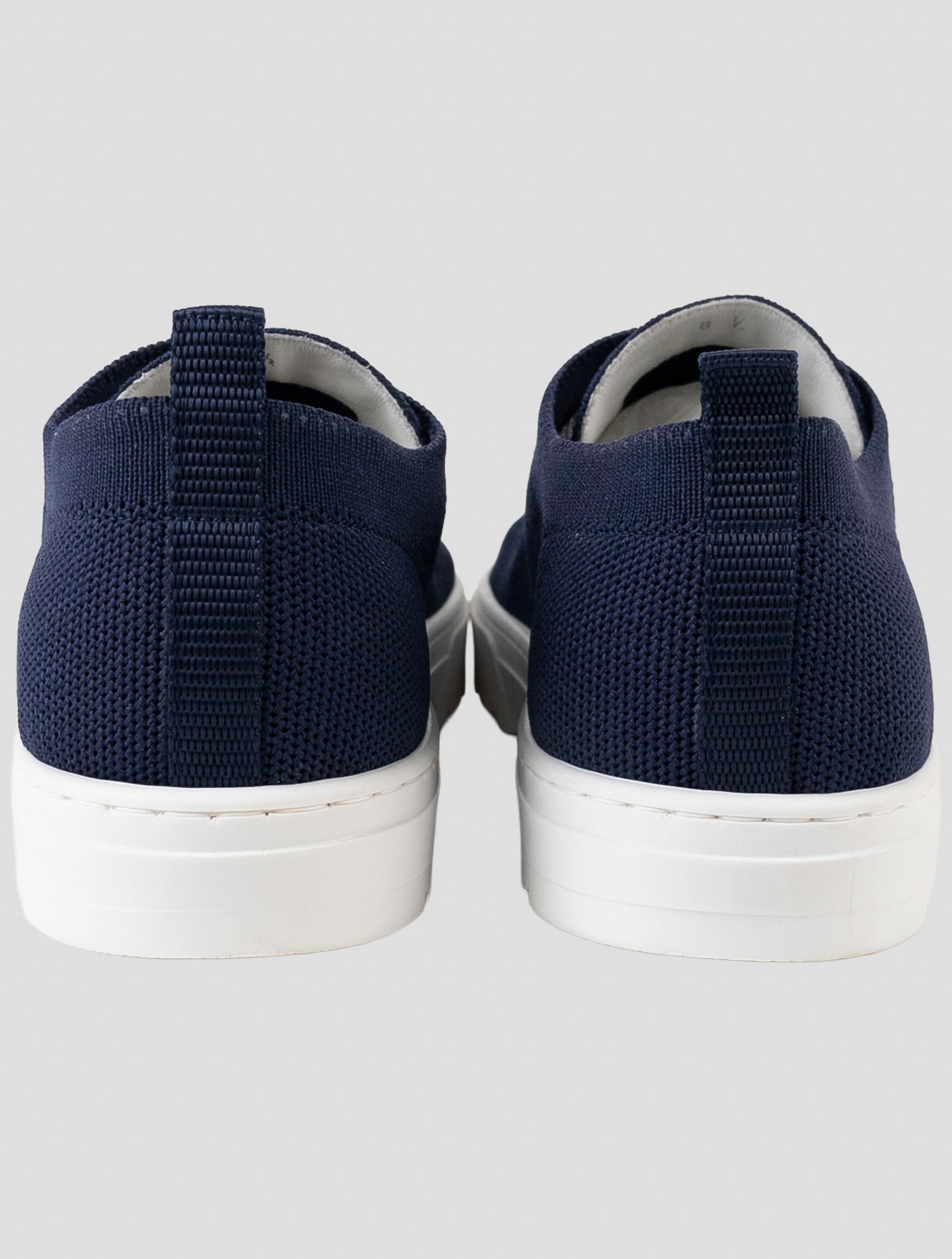 Kiton Blue Cotton Ea Sneakers