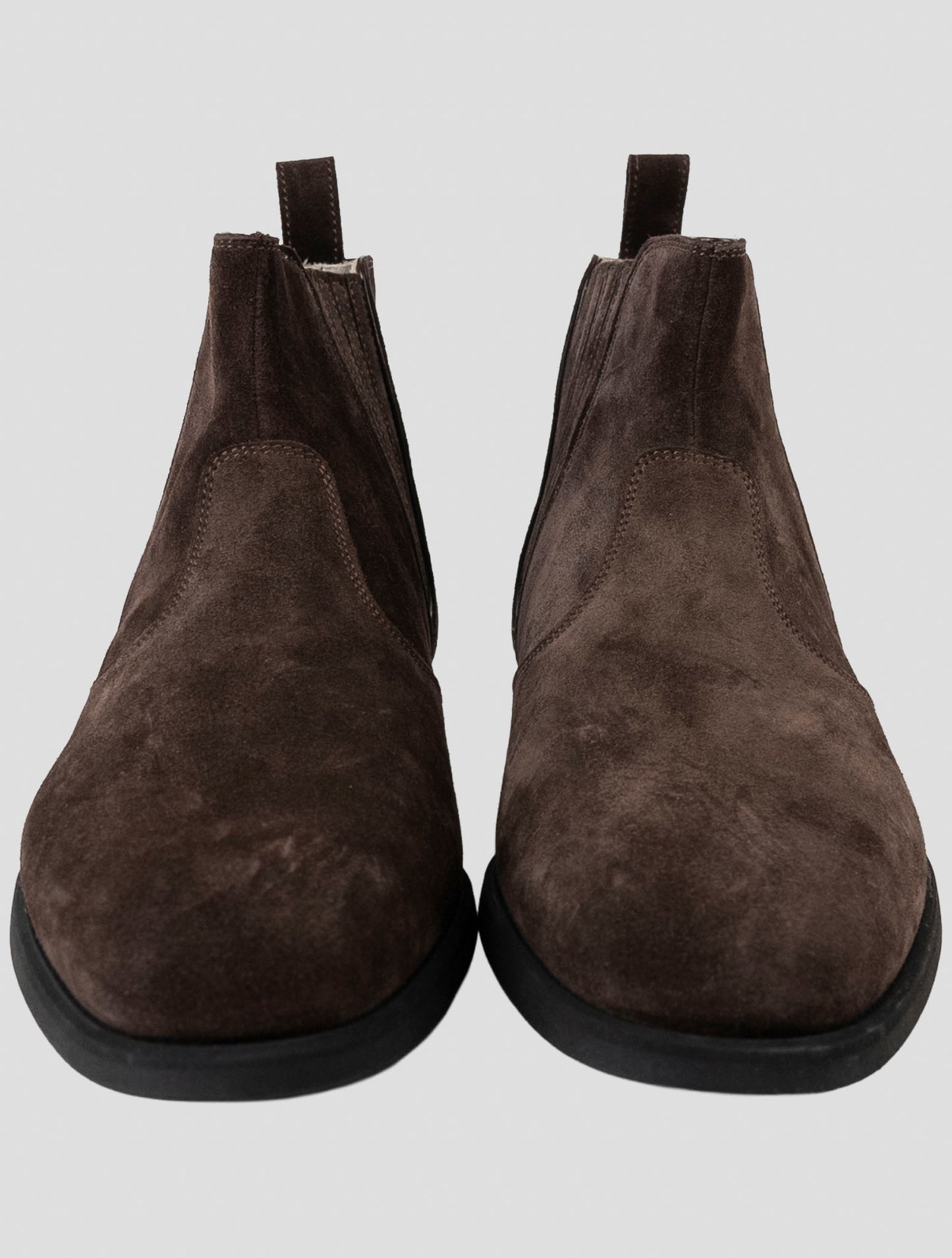 Kiton Brown Leather Suede Boots