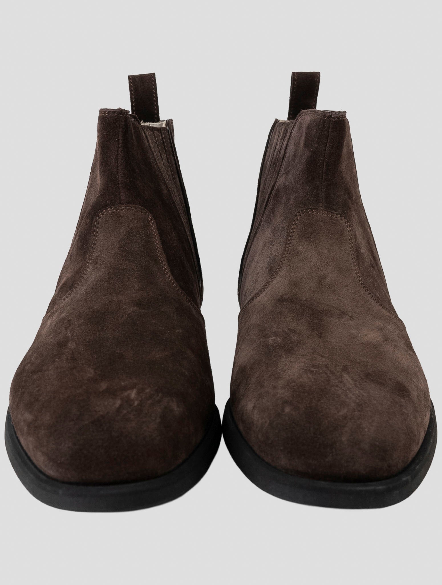 Kiton Brown Leather Suede Boots