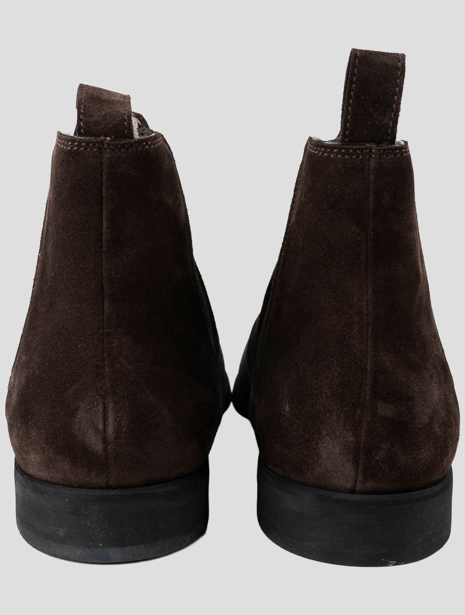 Kiton Brown Leather Suede Boots